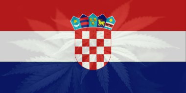 Hırvatistan 'da tıbbi esrar. Hırvatistan bayrağında kenevir marihuana yaprağı. Hırvatistan 'da esrarın yasallaştırılması. Hırvatistan 'da Ot Azaltımı.