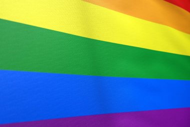 Lezbiyen, gey, biseksüel, transseksüel ve homoseksüel sembolü LGBT gurur bayrağı dalgalanması