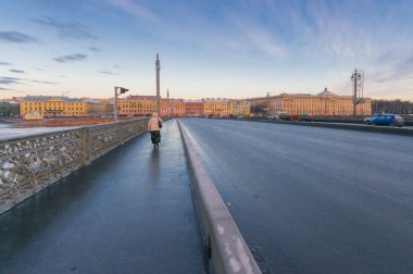 Russia, St. Petersburg Annunciation bridge clipart