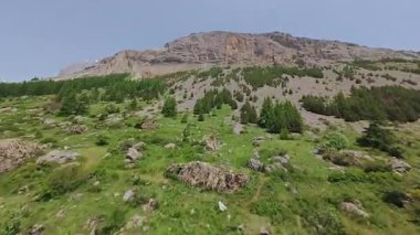 İtalya, Torino 'dan Grenoble üzerinden Fransa' ya giden bir dağ yolu. Haziran 2025 'in başında. Güzel dağ zirveleri, taze yeşillikler, kristal berrak nehirler.