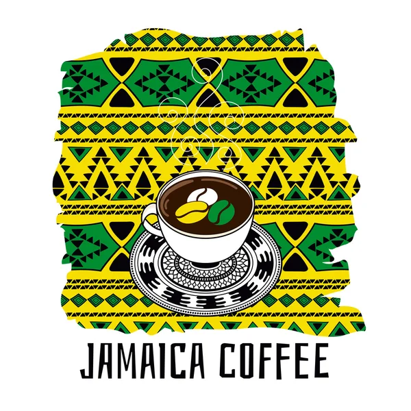 Jamaica ilustración de café — Archivo Imágenes Vectoriales