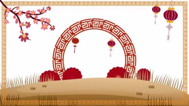 chinese new year 2 0 2 6 year of the tiger, red and gold elements. elements for cut with craft style on background. translation :