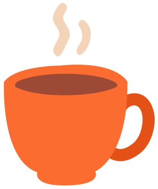 çay fincanı simgesi, vektör illüstrasyonu