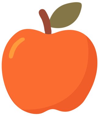 taze elma meyve simge vektör illüstrasyon izole