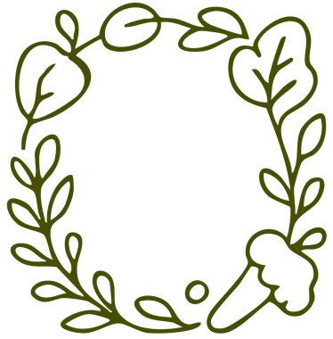 çelenk yaprakları yalıtılmış vektör illüstrasyon tasarımı