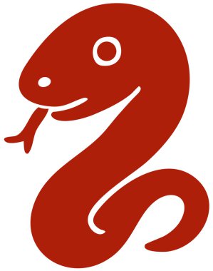 Çizgi film yılanının vektör çizimi