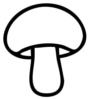 Mantar. Web simgesi basit illüstrasyon