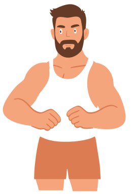 Sakallı şişman adam.