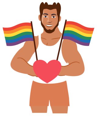 Lgbt gururu geçit töreni simgesi düz stil