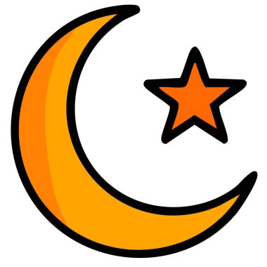 Ay simgesi, vektör illüstrasyonu