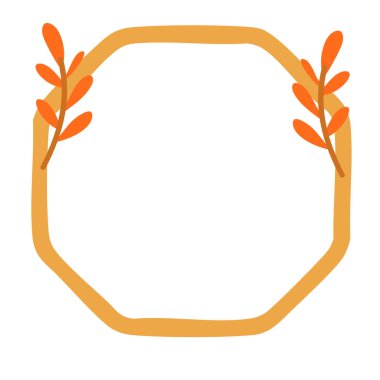 çelenk dekorasyon ikonu vektör illüstrasyonu