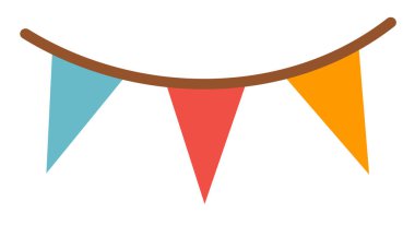 karnaval bayrağının düz simgesi