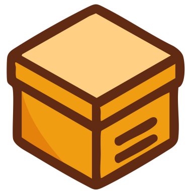 kutu teslim ikonu. Web için dağıtım kutusu vektör simgelerinin özet çizimi