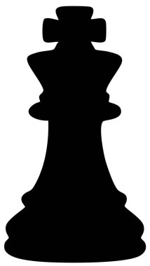 Satranç figürü ikonu. Web için satranç figürü vektör simgelerinin basit çizimi