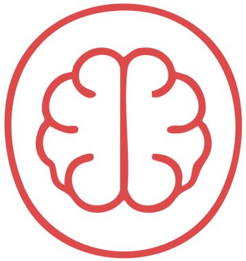 Beyin. Web simgesi basit illüstrasyon
