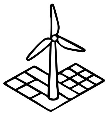 Rüzgar türbini simgesi, dış hat biçimi