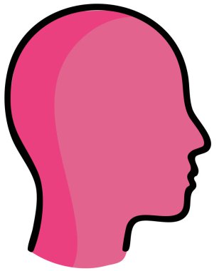 kadın baş siluet simgesi