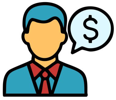 İş adamı simgesi vektör illüstrasyonu