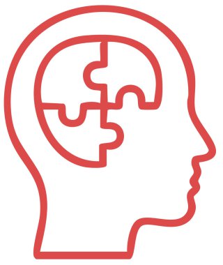 beyin ikonu vektör illüstrasyonu