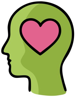 Aşk. Web simgesi basit illüstrasyon