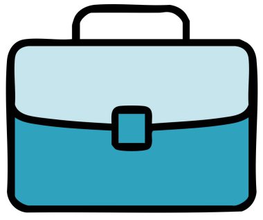 Evrak çantası. Web simgesi vektör illüstrasyonu