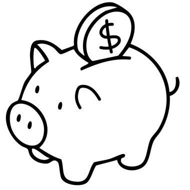 domuzcuk banka vektör çizimi