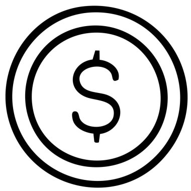 Dolar. Web simgesi basit tasarım