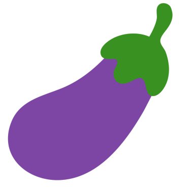 patlıcan simgesi, vektör illüstrasyonu