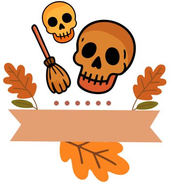 Cadılar Bayramı ikon vektör illüstrasyonu