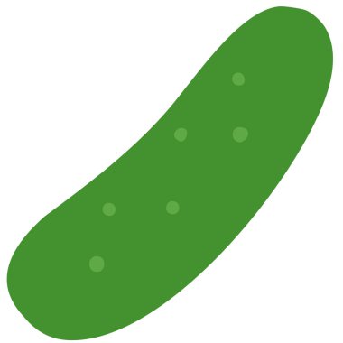 Salatalık sebze ikonu düz stil.