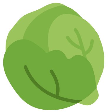 Yeşil yaprağın düz simgesi, vektör, illüstrasyon