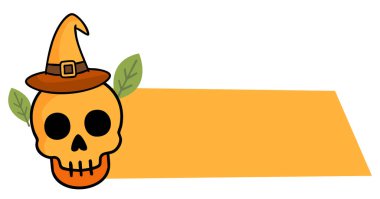 Cadılar bayramı kabağı şapka vektör çizimi ile