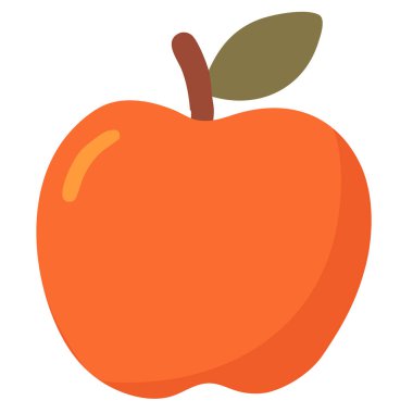 taze meyve, portakal elması, vektör illüstrasyon tasarımı