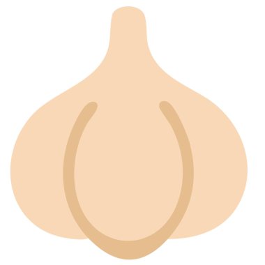 Sarımsak düz vektör simgesi