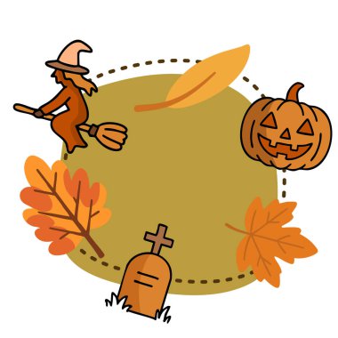 Mutlu cadılar bayramı düz simgesi