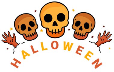 Mutlu cadılar bayramı kartları, vektör çizimleri