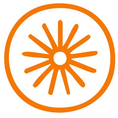 güneş yuvarlak vektör simgesi