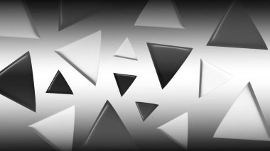 Siyah ve beyaz üçgenlerin soyut arkaplanı