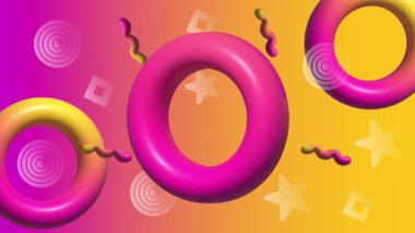 Renkli elementlerle soyut arkaplan