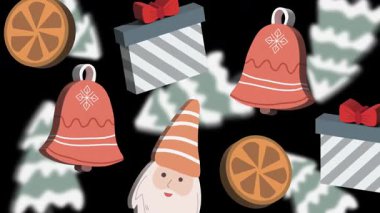 Noel ve yeni yıl tebrik kartı.