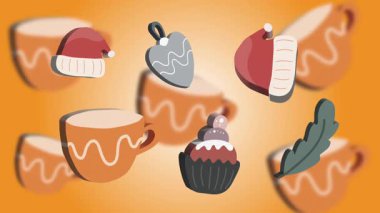 Suşi seti ve turuncu arka planda yiyecek.