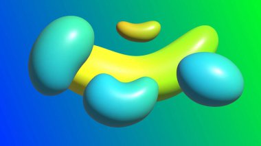 Renkli soyut 3 boyutlu arkaplan eğimli şekillerle