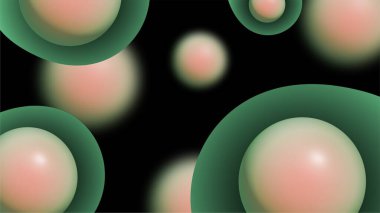 Siyah arkaplanda üç boyutlu top oluşturma