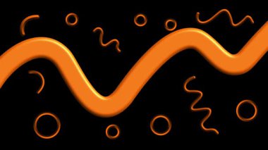 Hareketli akışkan soyut 3D canlandırma geri