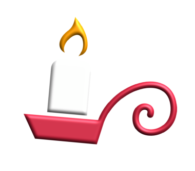 Beyaz arka planda yanan bir mum. vektör illüstrasyonu.