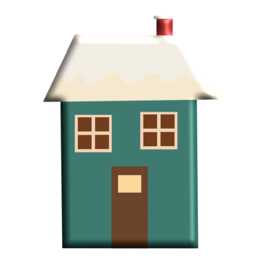 Noel ağacı olan ev, vektör.