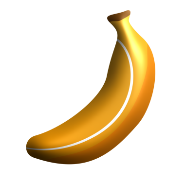 Siyah arkaplanda gerçekçi sarı muzlar