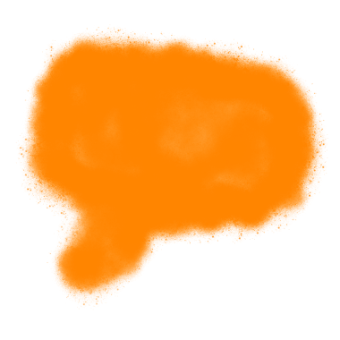 Beyin işareti. Vektör. Turuncu renkli simge - cyan. beyaz arkaplan.