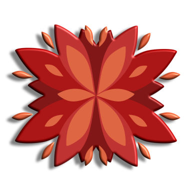 Çiçek simgesi, karikatür tarzı