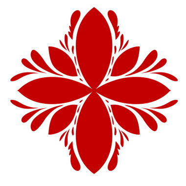 vektör kırmızı çiçek süsü.